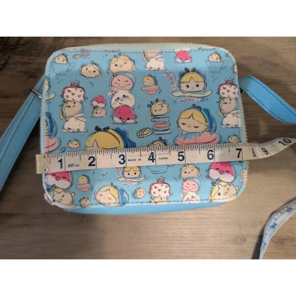 Disney Store Alice In Wonderland Tsum Tsum Crossbody Bag Blue Mini Purse - Picture 9 of 12